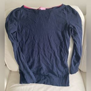 Lilly Pulitzer Navy Blue Boatneck Sweater Size Medium